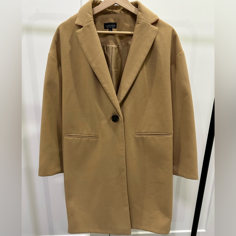 Topshop Camel Pea Coat